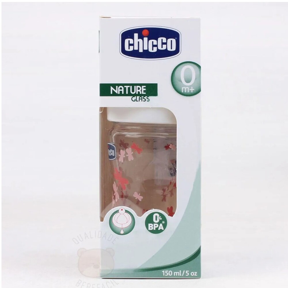 Biberon vidrio rosa latex 150ml CHICCO Biberon vidrio rosa latex 150ml CHICCO