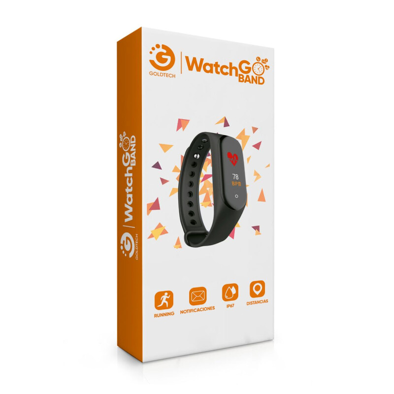 Reloj Smartwatch Band Watchgo Goldtech Negro