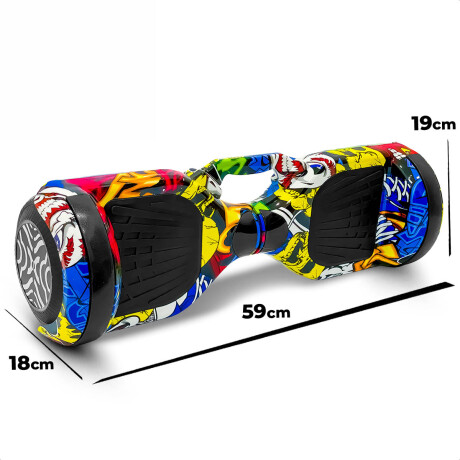 Skate Hoverboard Eléctrico 6.5 Bluetooth Luces Led N1 Grafiti