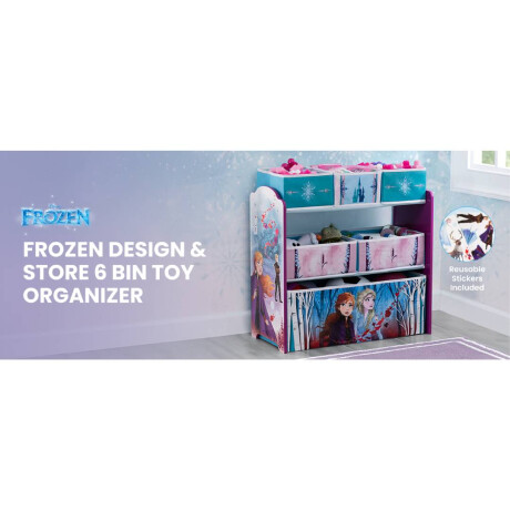 Organizador infantil Frozen Celeste 6 Contenedores