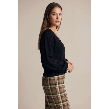 Cardigan Algodón Negro