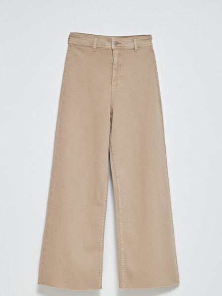 Pantalón de jean ancho Beige