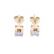 Caravanas oro 18k amarillo engarce 4 puntas con brillantes Caravanas oro 18k amarillo engarce 4 puntas con brillantes