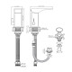 Griferia De Bidet Monocomando Con Transferencia, Desague Y Tapita Sauco Fv 000