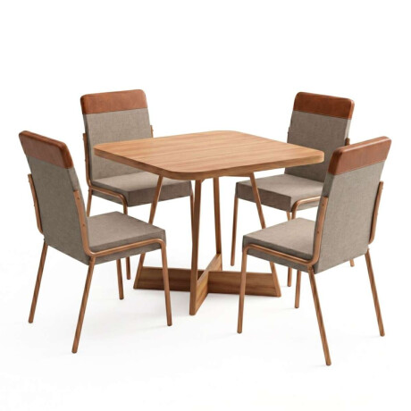 Juego de Comedor 4 sillas Duo + Mesa Atria Rose