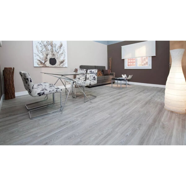 Piso Diseño Simil Madera Vinilico X20 M2 Tablillas Adhesivo Variante Color Gris
