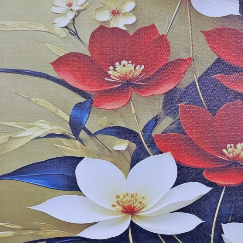 CUADRO DEC FLORES ROJAS/BCAS 60X90CM Unica