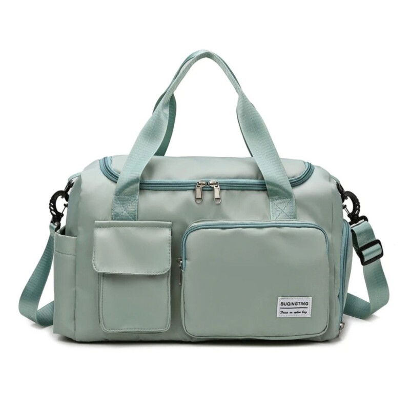 Bolso De Viaje Impermeable Con Compartimento Para Calzado Verde