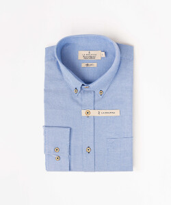 Camisa m/l oxford celeste