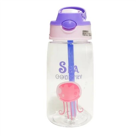 Botella animada con pico automático Rosado Y Violeta