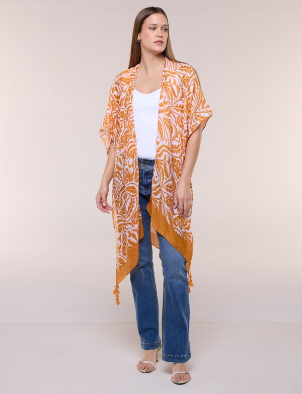 Kimono Arabescos ANARANJADO/MULTI