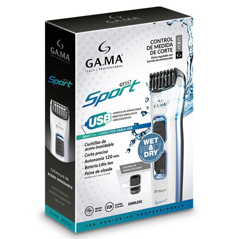 Cortadora de Pelo Clipper a Bateria Gama Sport GT577 Cortadora de Pelo Clipper a Bateria Gama Sport GT577