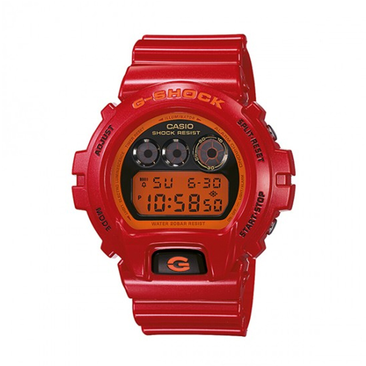 Reloj CASIO G-SHOCK DW6900CB-4DS en Resina Rojo Esfera 53mm 