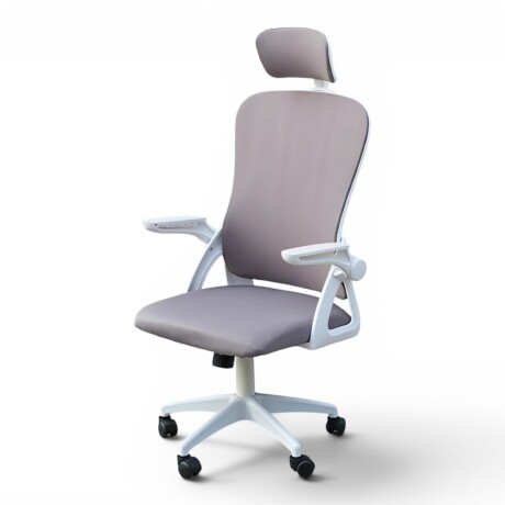 SILLA DE OFICINA ASIENTO ERGONÓMICA ESCRITORIO GIRATORIA REGULABLE APOYABRAZOS GRIS