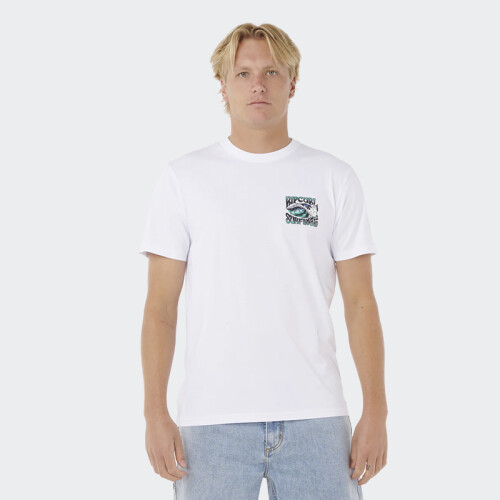 Remera Rip Curl Men Hazed & Tubed Blanco