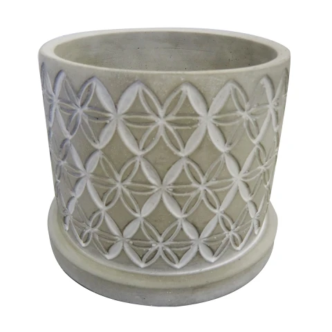 Maceta Labrada Arabesco con Base 16 x 16 cm U