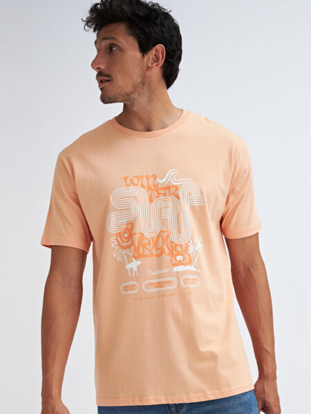 Camiseta manga corta estampada Surf