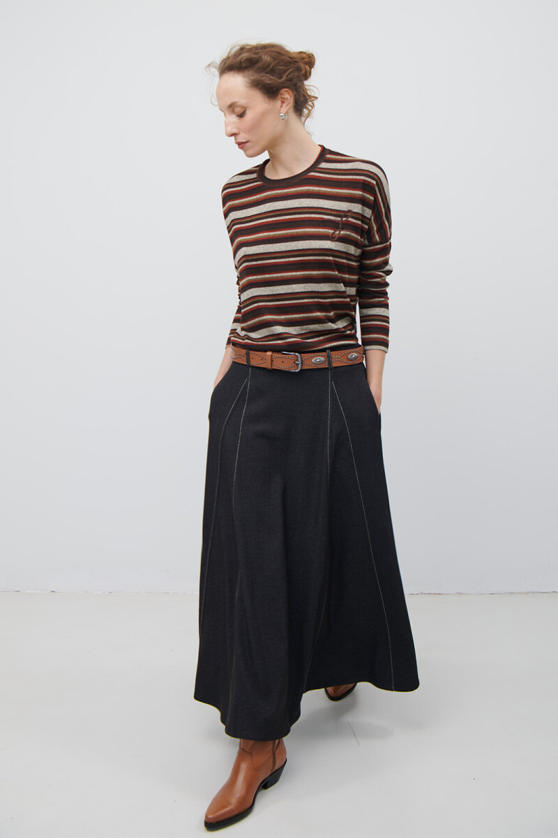 FALDA JEAN TEXTIL NEGRO