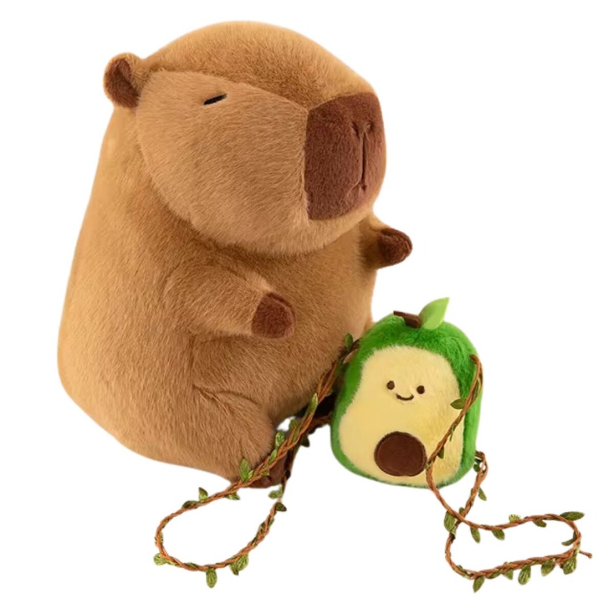 PELUCHE DE CAPIBARA CON MOCHILA • 19cm 