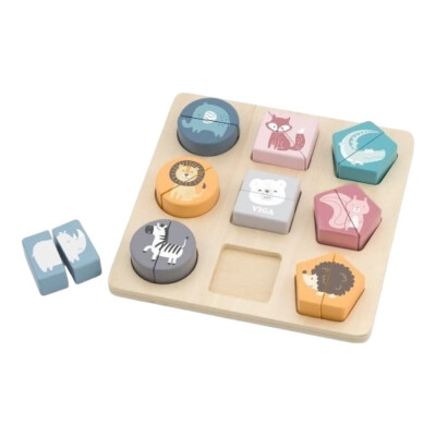 Puzzle Bloques con Forma de Animales en Madera Polar B Puzzle Bloques con Forma de Animales en Madera Polar B