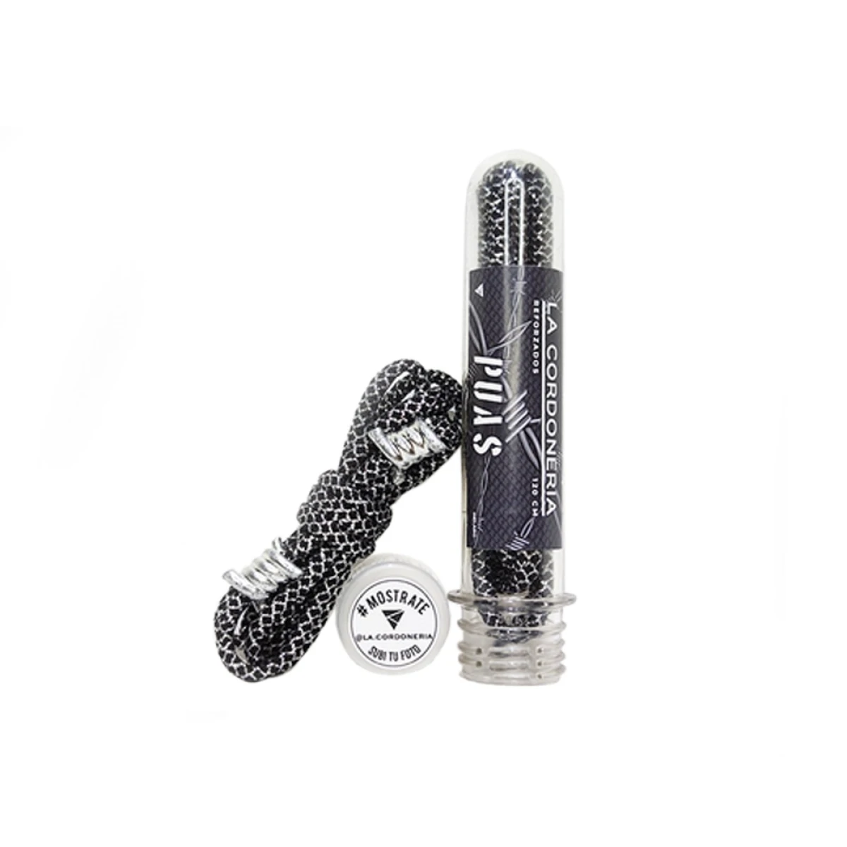 CORDON DE PILIESTE CON LUREX SEMIL PLATA - Black 