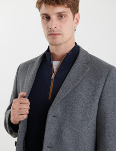 300260 SOBRETODO HARRINGTON LABEL Gris