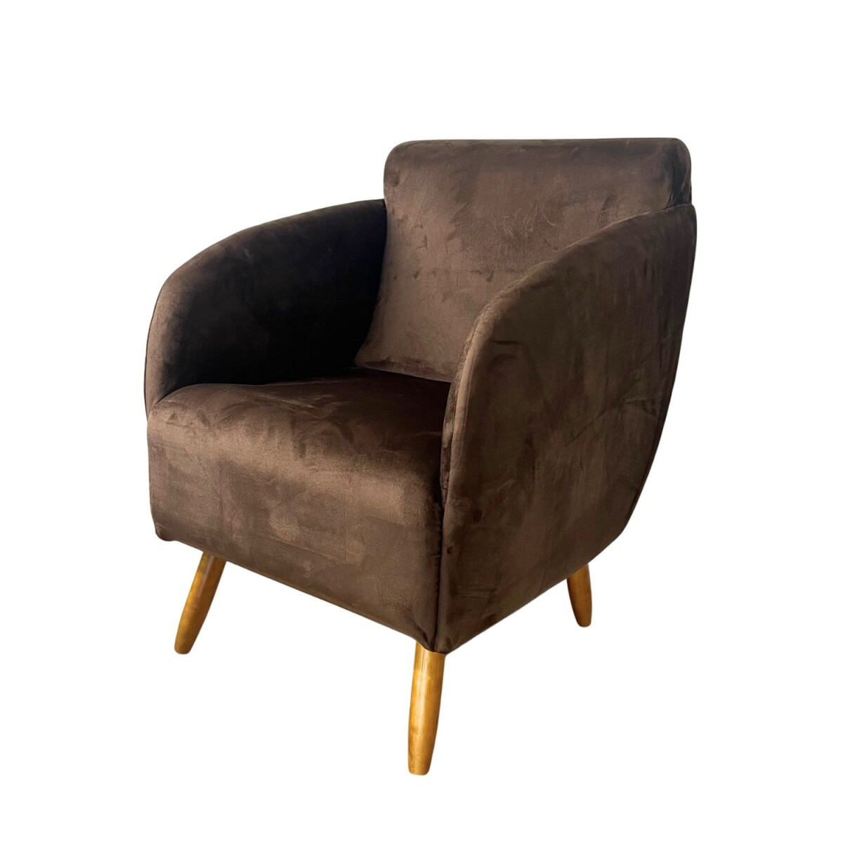 Sillón poltrona Lumax Kira nórdico 1 cuerpo de tela - Marron 