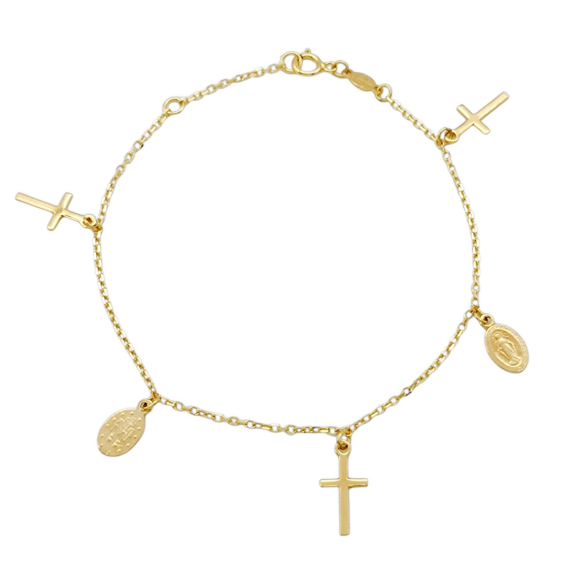 Pulsera Religiosa-Oro bajo-Sin Piedra-PU8059 - sinpiedra 