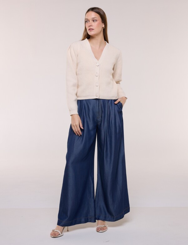 Cardigan Botones Forrados BEIGE