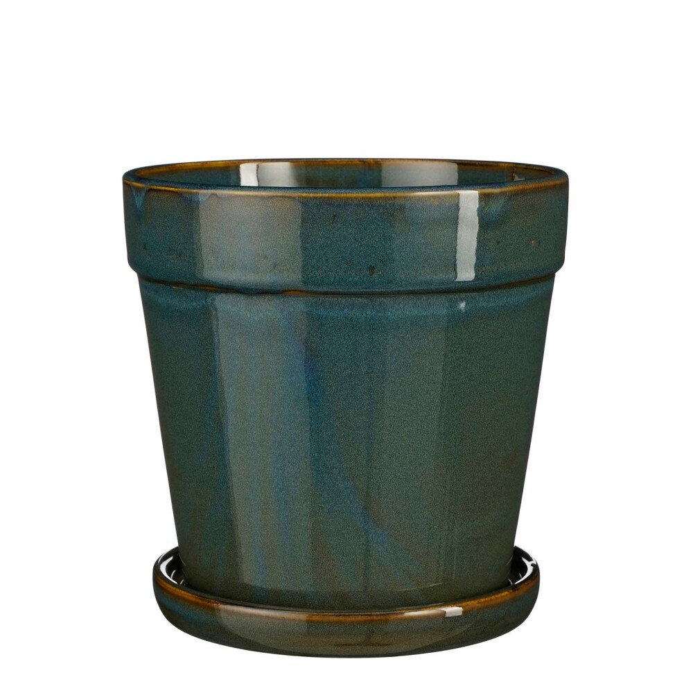 MACETA SMALL CERAMICA VERDE CLINT