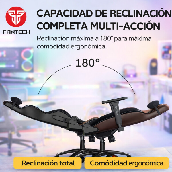 Silla Gamer Fantech Ergonómica Gc-192 150kg MARRON