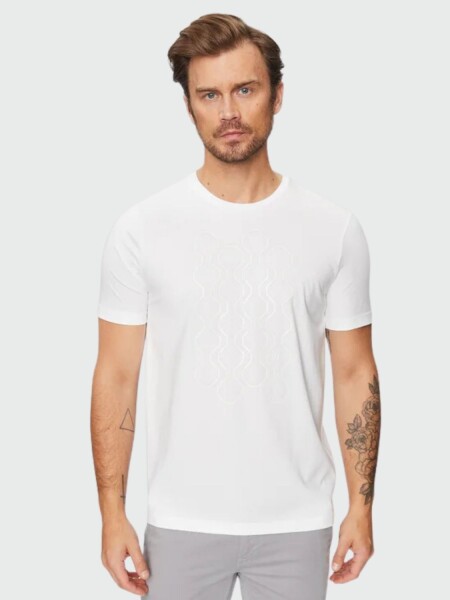 BOSS -Remera de algodón, regular fit, TEE 5 Blanco