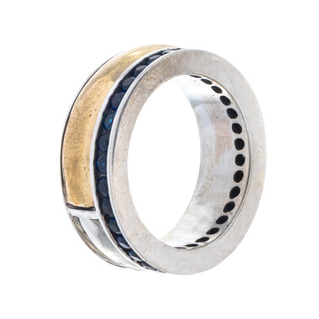 Anillo de plata 925, double con circonias Anillo de plata 925, double con circonias