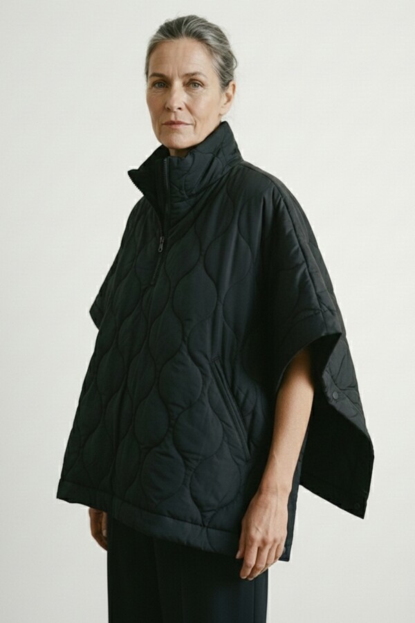 Poncho Capitoneado NEGRO