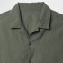 V-SS STANDARD LINEN COTTON RESORT COLLAR MESCULEN GREEN