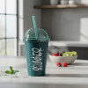 Vaso con tapa y sorbete 450 ml QLUX IDEAS Vaso con tapa y sorbete 450 ml QLUX IDEAS
