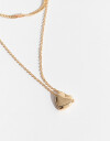 Collares Cortos Metal Collar Layer Bañado En Oro - Dorado