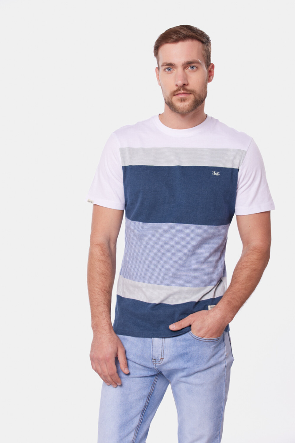 REMERA RAYADA Marino