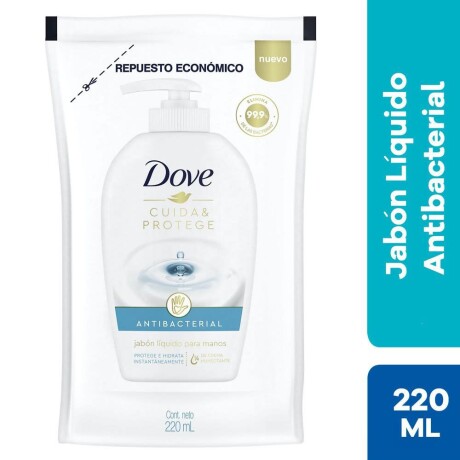 Dove Jabón Líquido Antibacterial Cuida & Protege Doypack Repuesto 220ml – Higiene Efectiva Dove Jabón Líquido Antibacterial Cuida & Protege Doypack Repuesto 220ml – Higiene Efectiva