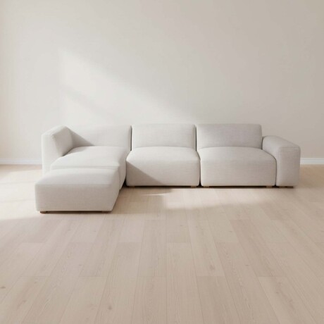 SOFÁ MODULAR CHILL + PUFF - 4 CUERPOS NATURAL