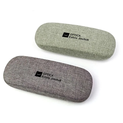 Estuche Rigido Tela Gris Oscuro Optica Estela Jinchuk Accesorios