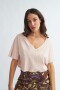 Crop top escote en V ROSA