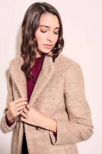 Tapado Boucle Lana Beige Melange