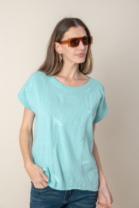 BLUSA LEDA Verde agua