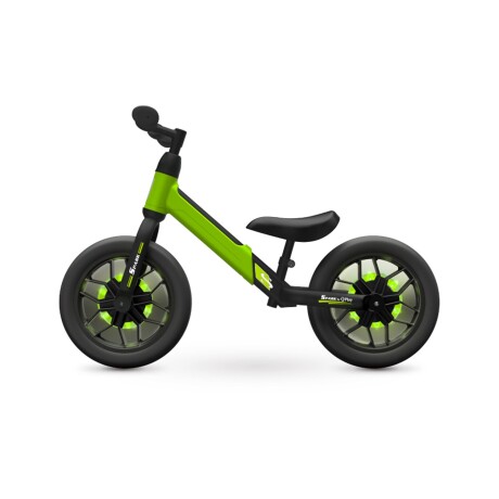 Bicicleta de equilibrio sin pedales con luces LED Qplay Spark Verde