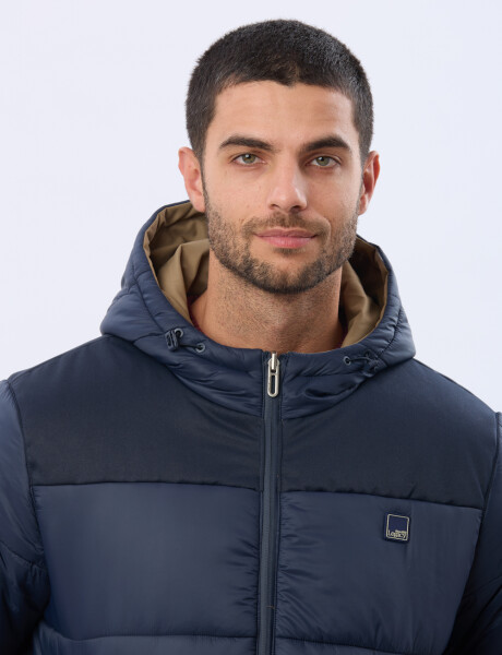 CAMPERA REVERSIBLE CAPITONEADA Azul