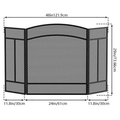 Chispero Protector Plegable Alto 73cm x Largo 120cm x Ancho 2cm Chispero Protector Plegable Alto 73cm x Largo 120cm x Ancho 2cm