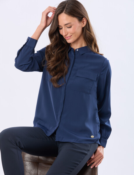 BLUSA MANGA LARGA Azul