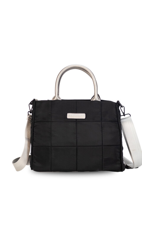 CARTERA AURA NEGRO C/ PLATA