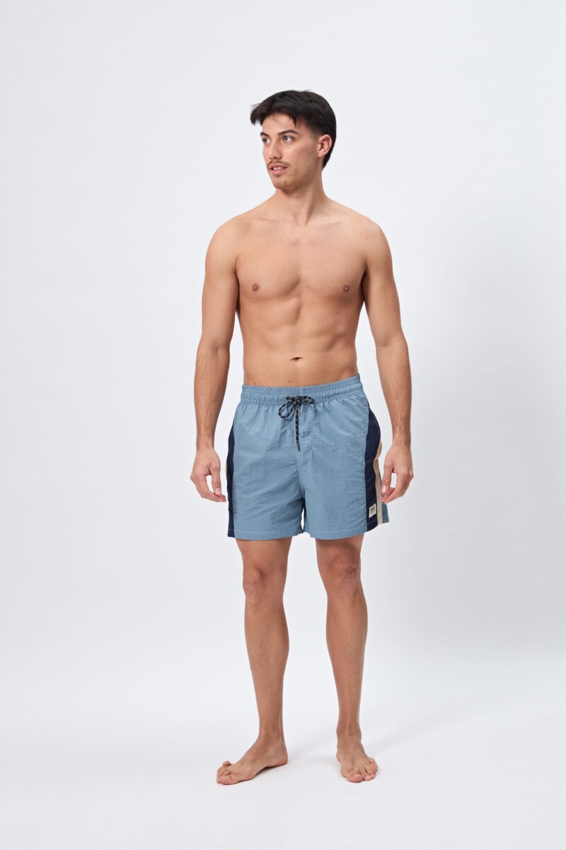 SHORT SWIM BOXY - CELESTE 
